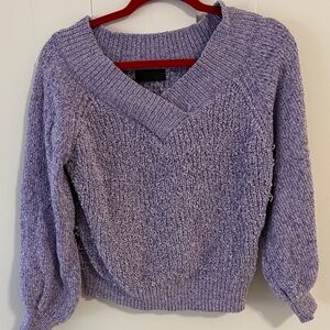 Onyx Lilac V-Neck Sweater